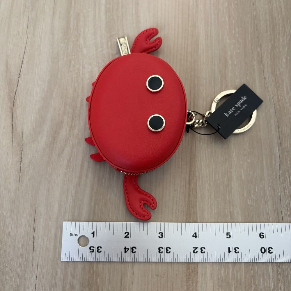 Kate Spade Pinch Me Crab Coin Purse Bag charm Keychain - Picture 8 of 8